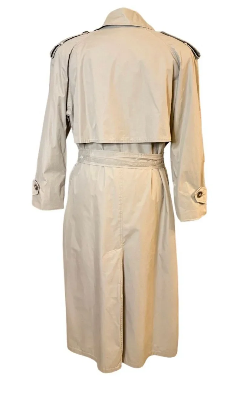 Talbots Double Breasted Trench Coat Lined Sz. 8. Timeless Classic Iconic